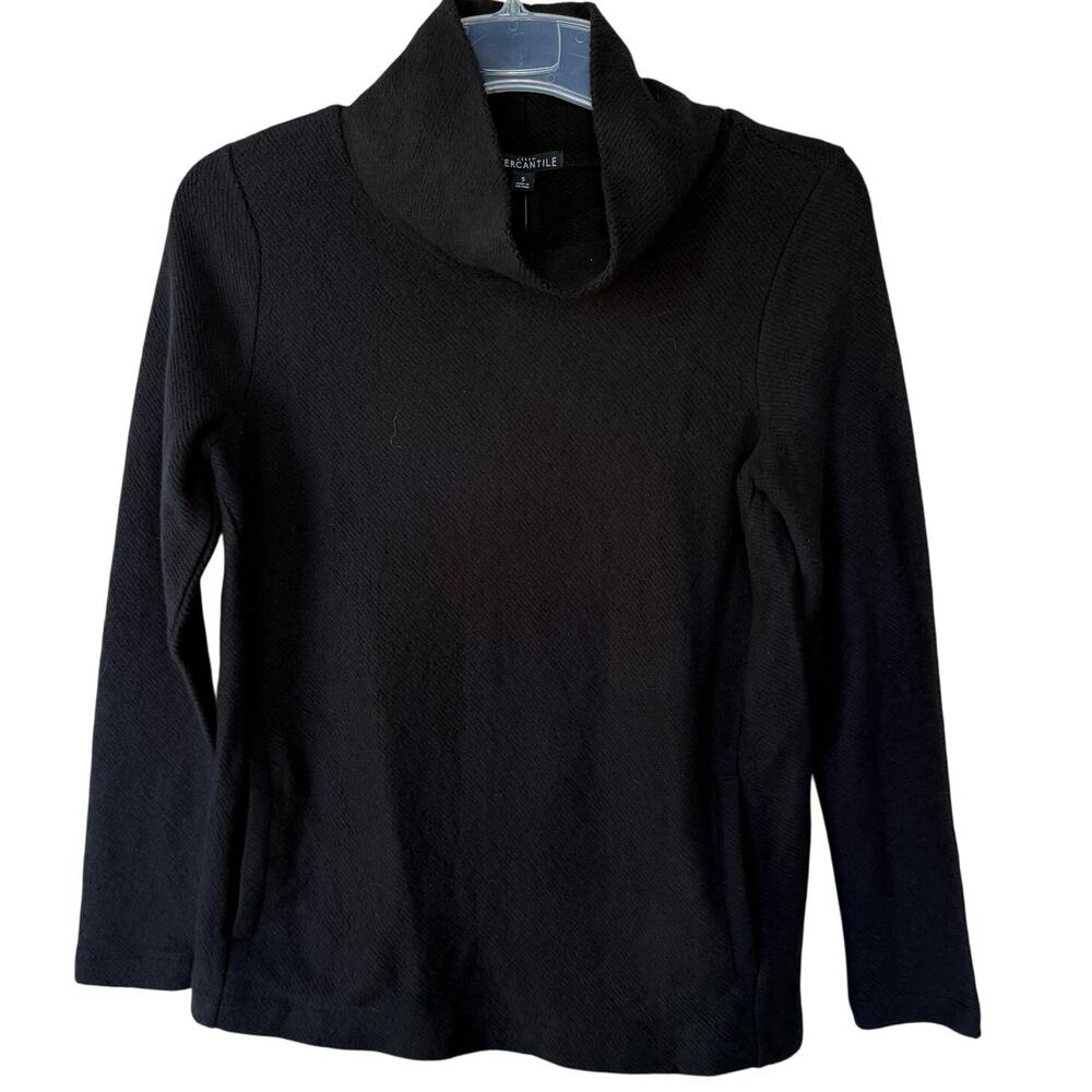 J. Crew Black Mock Neck Black Sweater size S